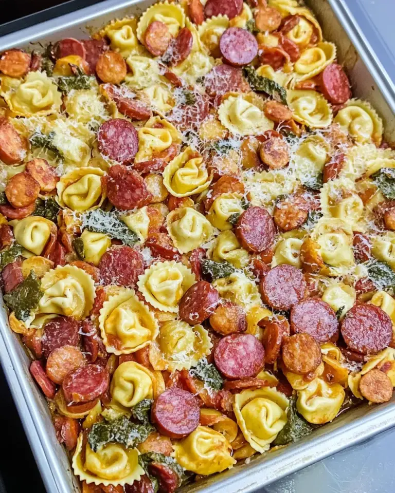 Easy Sheet Pan Tortellini and Keilbasa