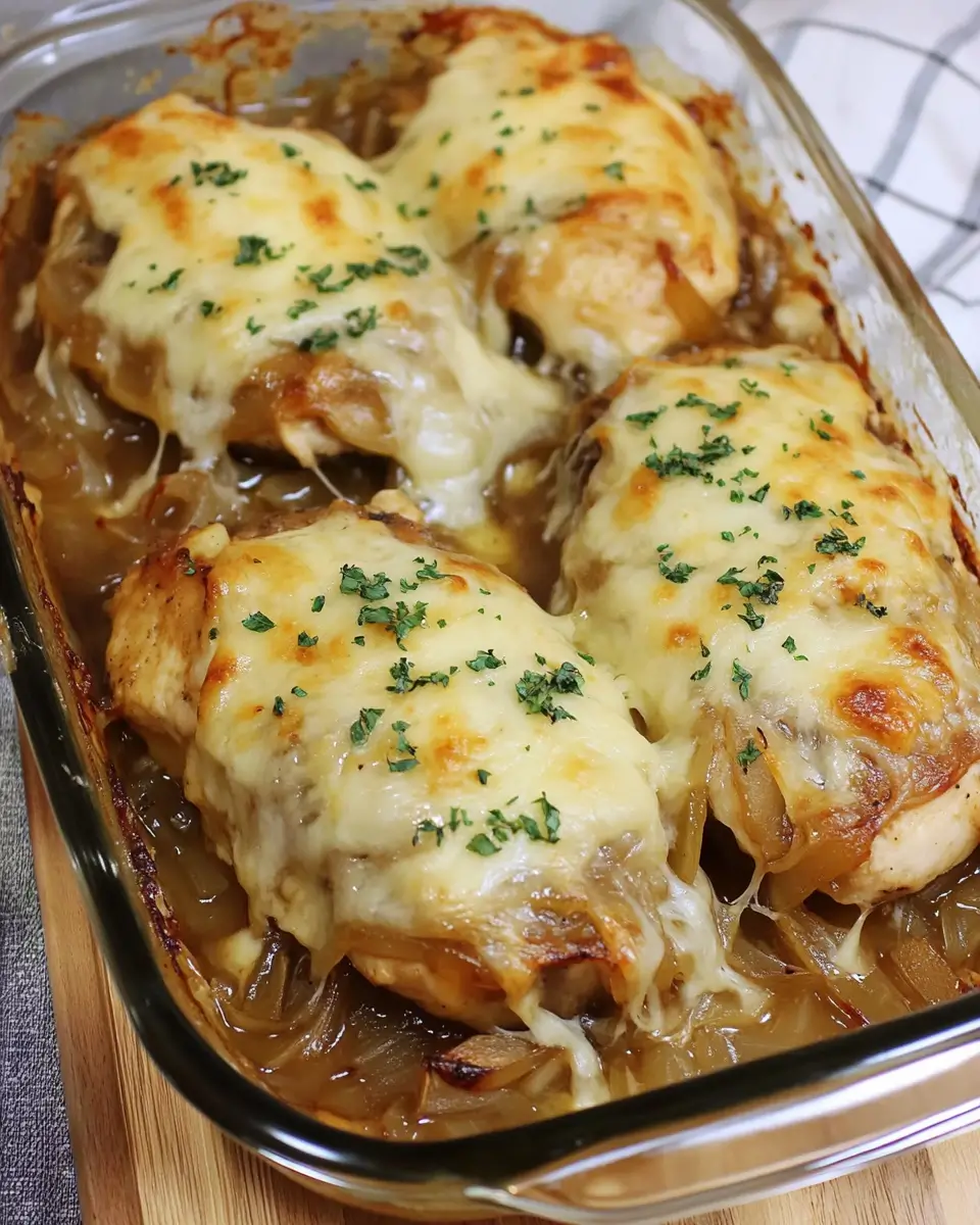 French Onion Chicken Bake