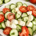 Fresh Cucumber Caprese Salad