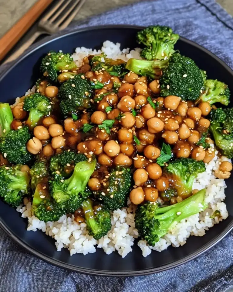 Garlic Broccoli Stir Fry With Chickpeas