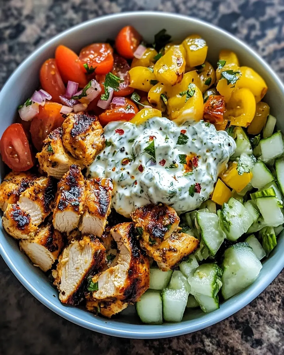 Greek Chicken Tzatziki Bowls Recipe – Easy & Flavorful