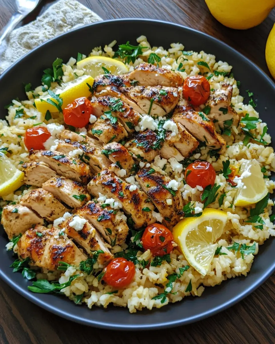 Greek Chicken and Lemon Rice