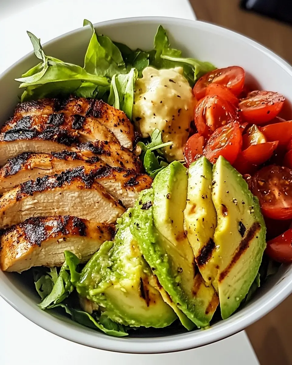 Grilled Chicken & Avocado Salad Bowl