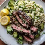 Grilled Skirt Steak with Lemon Herb Couscous Salad