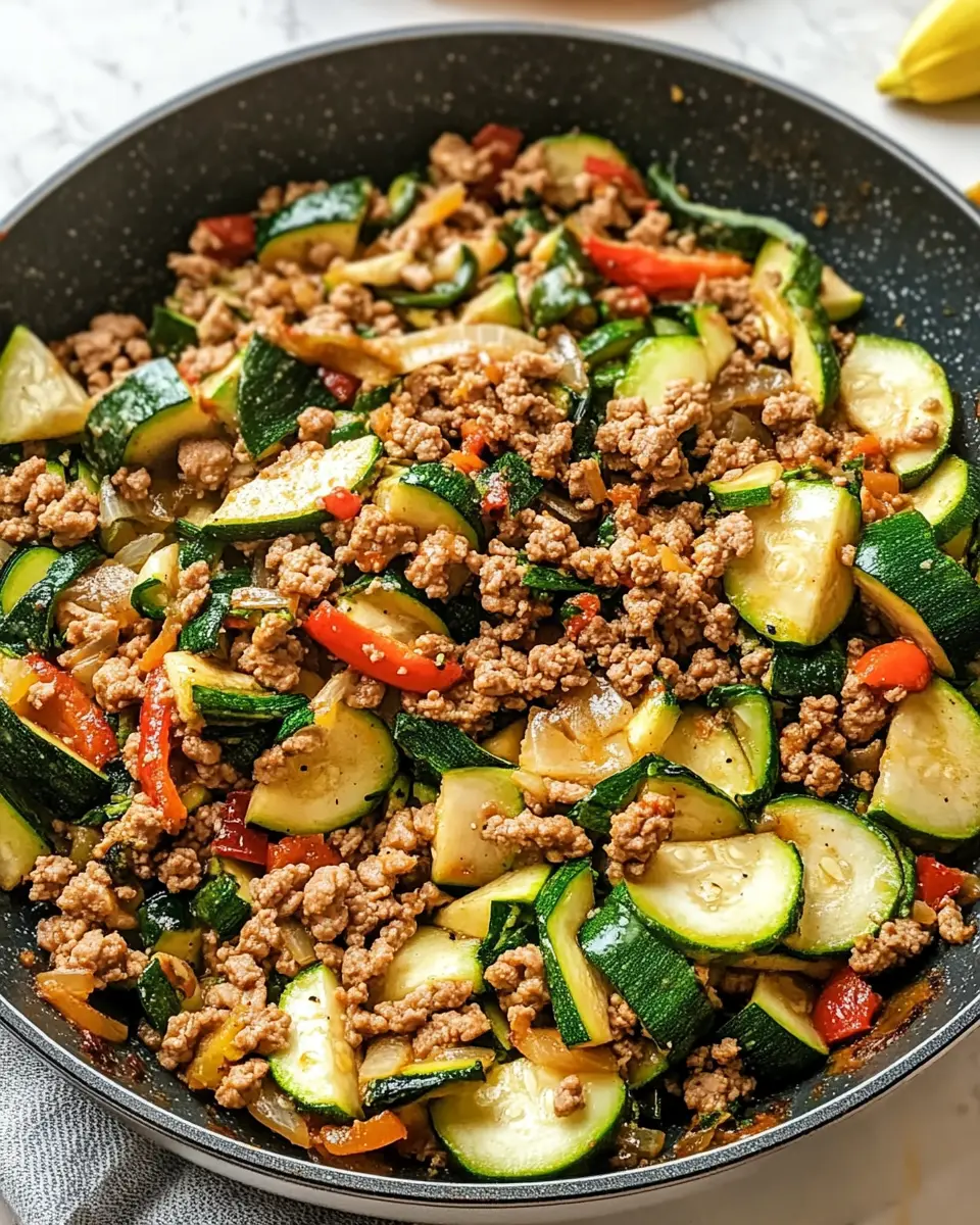 Ground Turkey and Zucchini Skillet