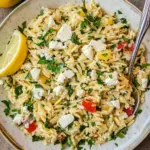 Healthy Lemon Orzo Salad With Feta