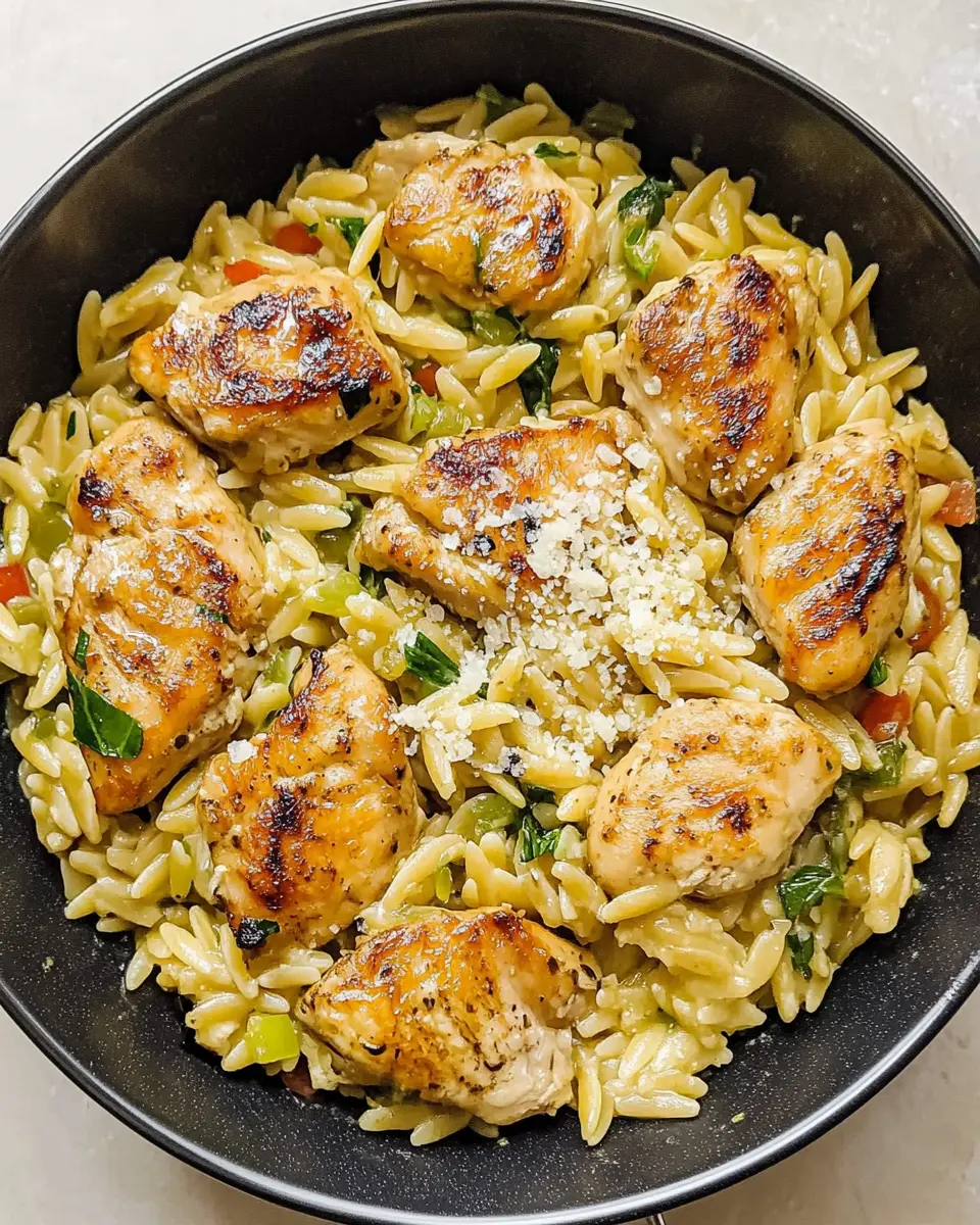 Healthy Parmesan Chicken Orzo