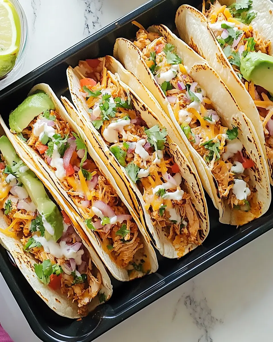 Healthy Slow Cooker Chicken Tacos