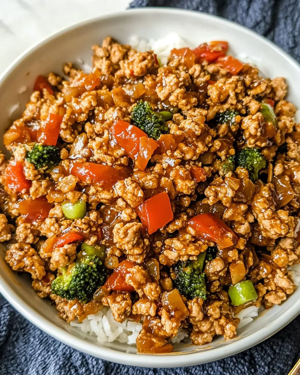 Healthy Teriyaki Ground Turkey Bowl