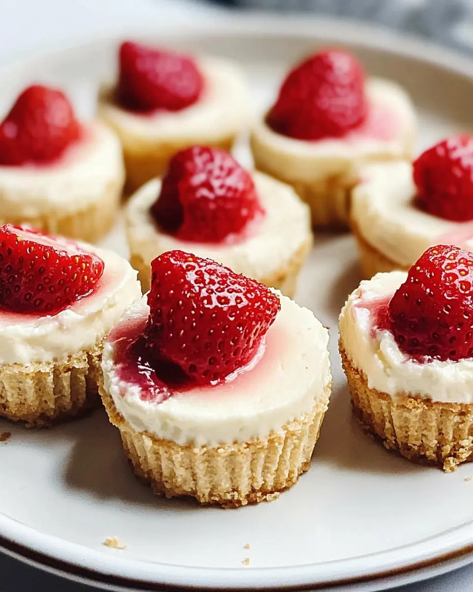High Protein Healthy Strawberry Cheesecake Bites