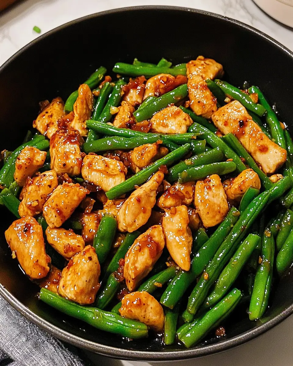 Honey Garlic Chicken and Green Beans
