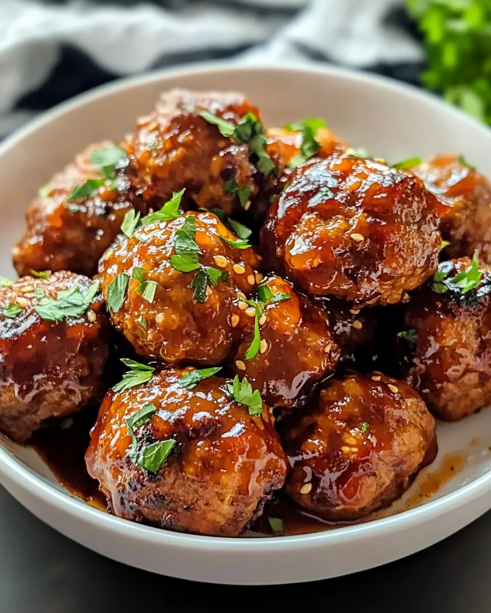 Honey Garlic Turkey Meatballs Recipe