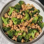 Honey Sriracha Ground Chicken and Broccoli
