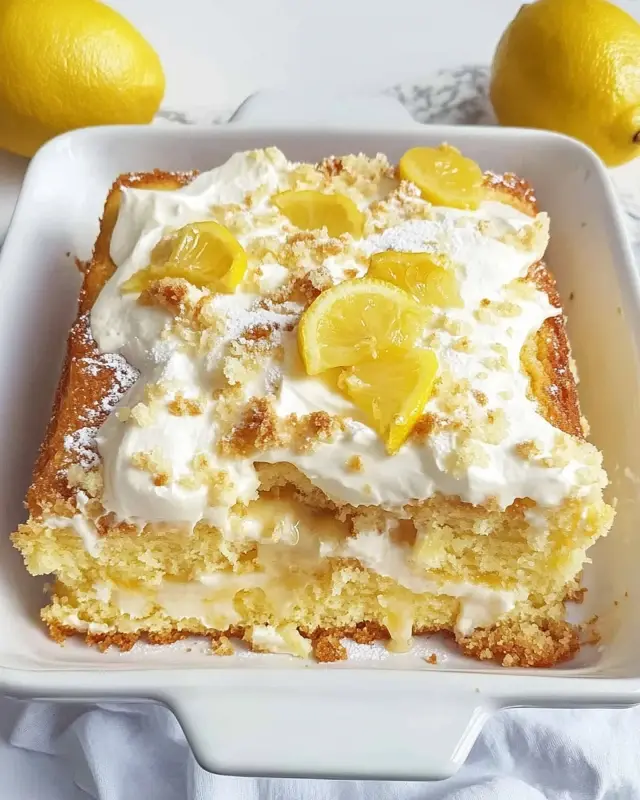 Lemon Earthquake Cake