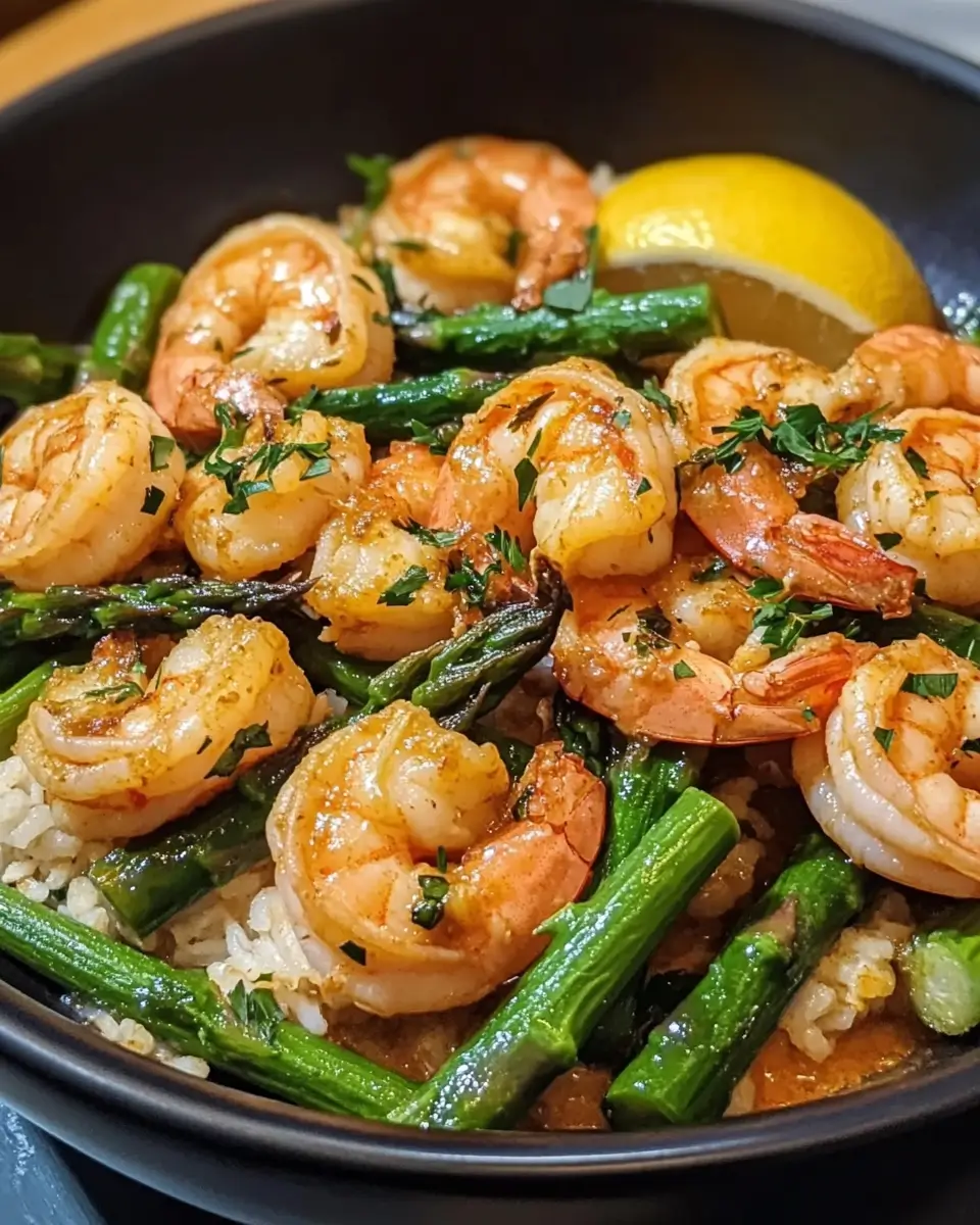 Lemon Garlic Shrimp and Asparagus