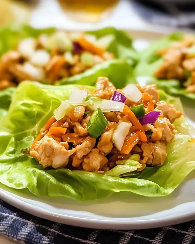 Low Carb Thai Chicken Lettuce Wraps