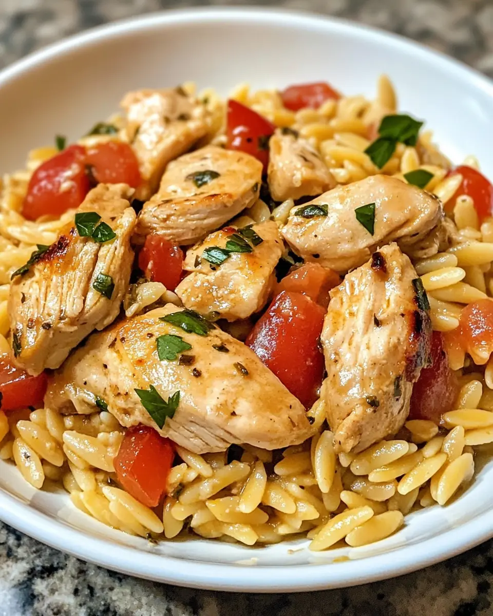 Mediterranean Chicken Orzo