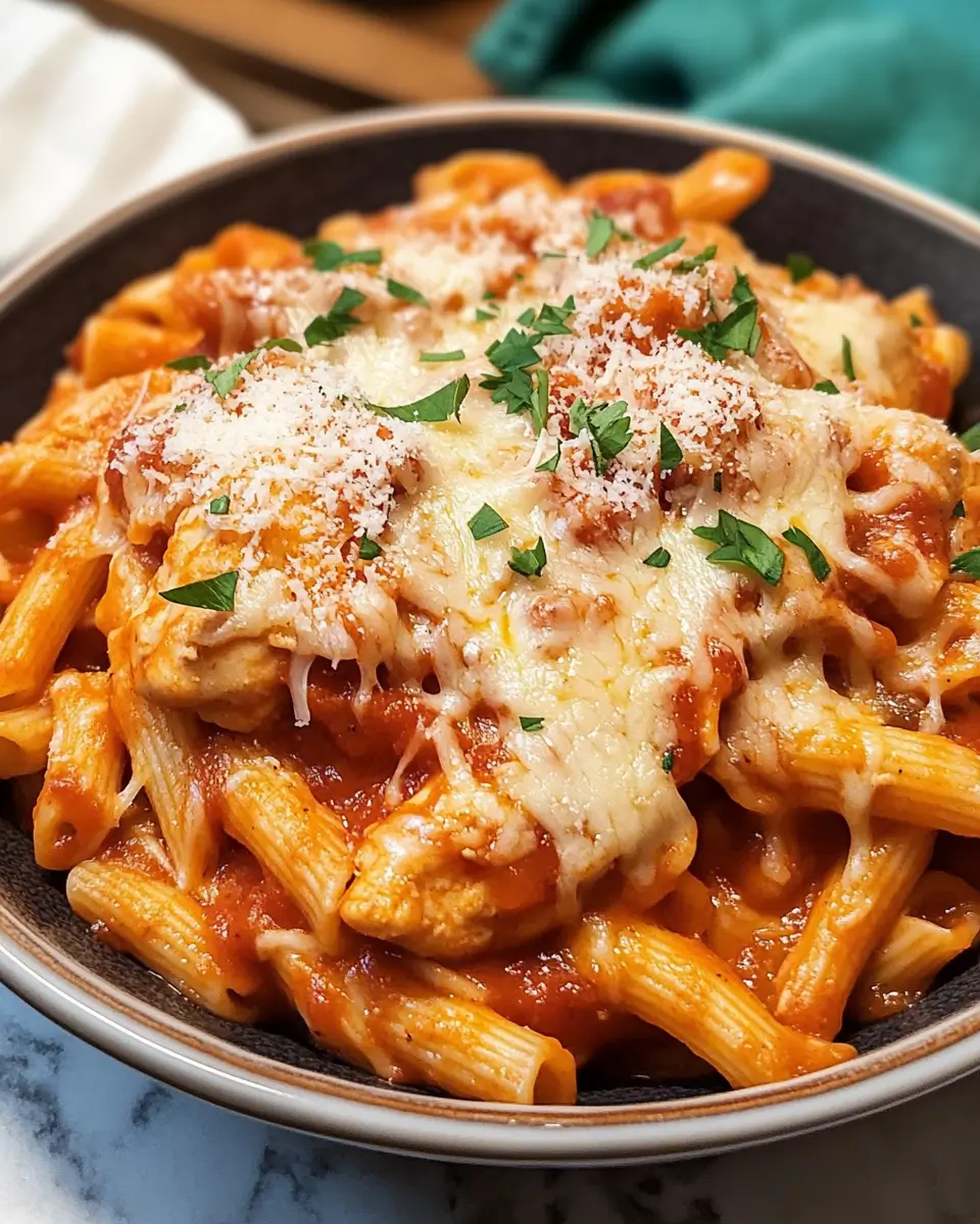 One Pot Chicken Parmesan Pasta