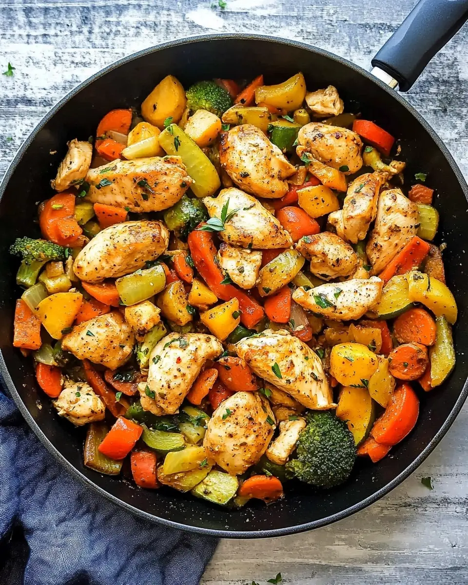 One-Pot Chicken and Vegetables Skillet