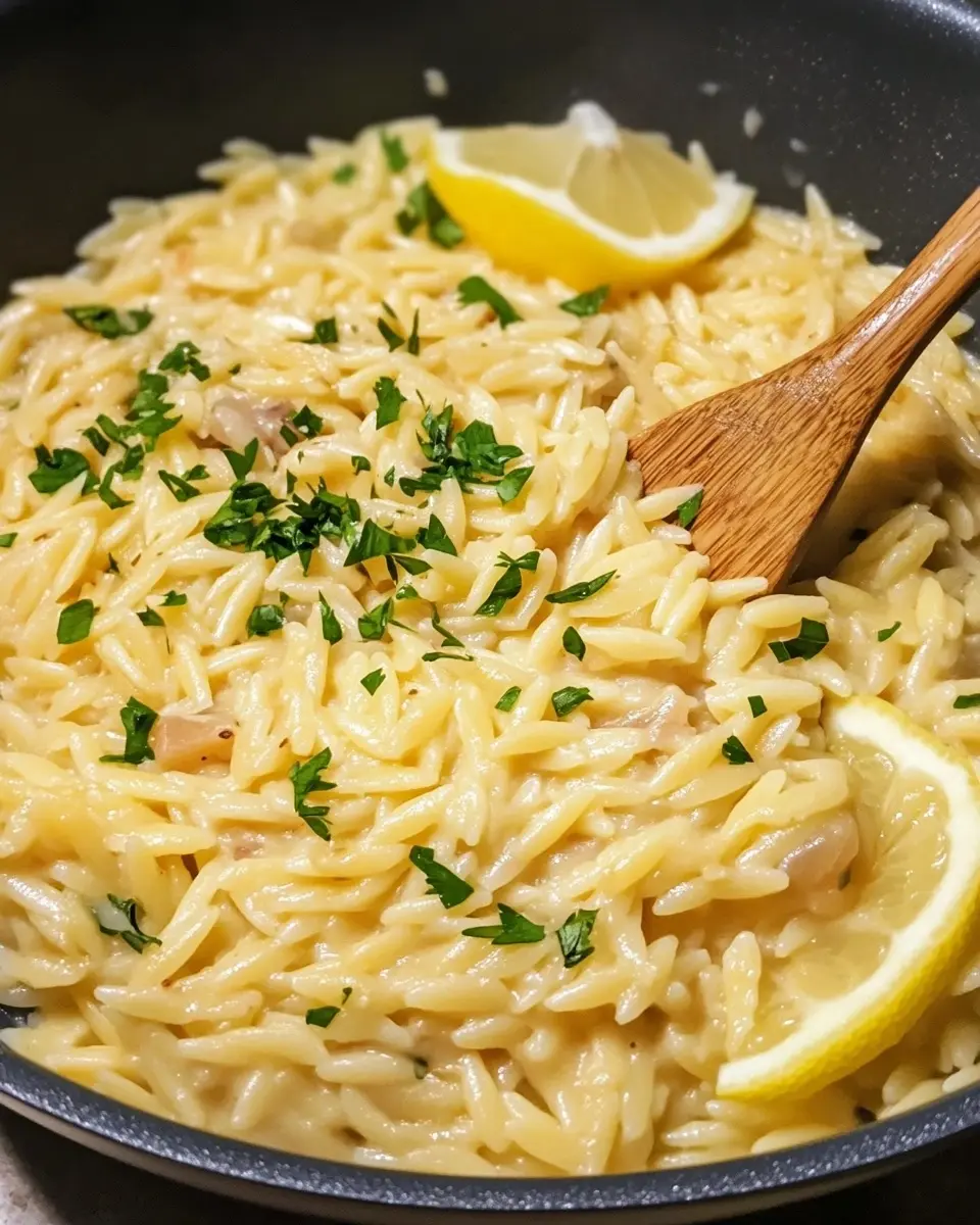 One Pot Lemon Orzo pasta
