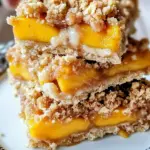 Peach Cobbler Crumble Bars