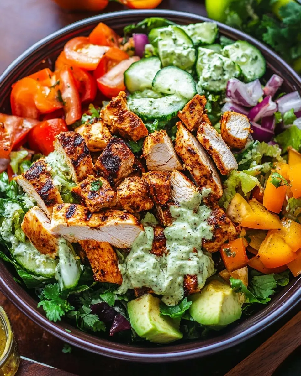 Peruvian Grilled Chicken Salad