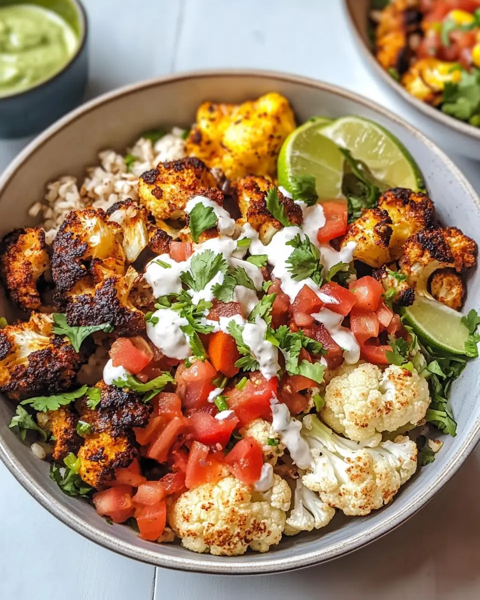 Roasted Cauliflower Burrito Bowls