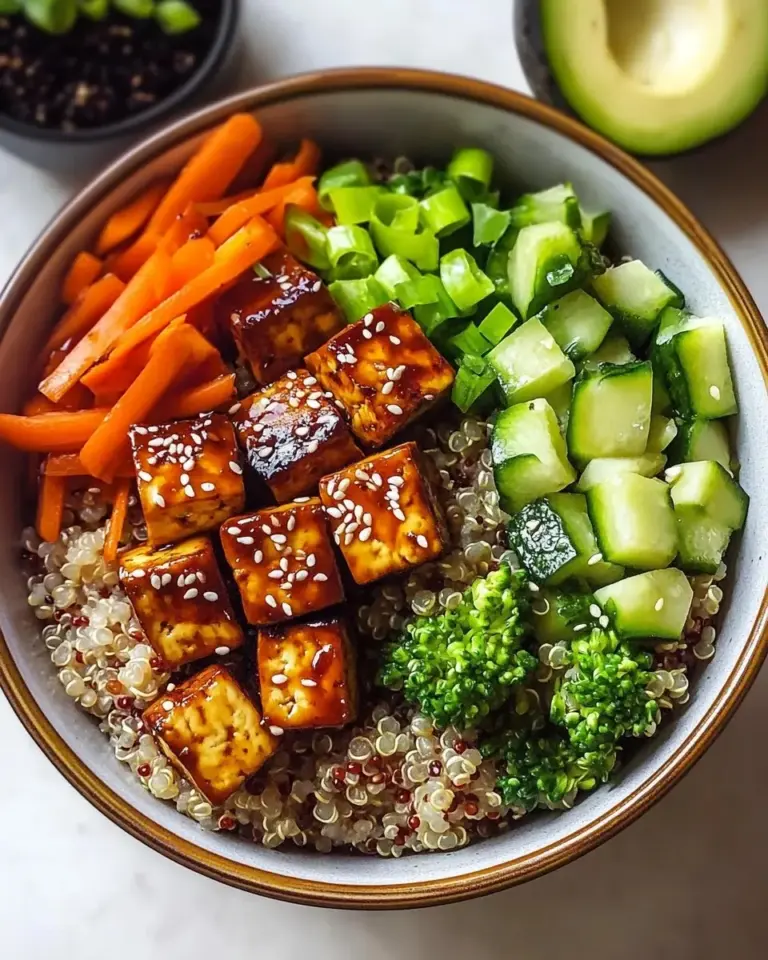 Sesame Tofu Quinoa Bowl