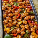 Sheet Pan Sticky Sweet and Sour Chicken