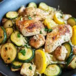 Skillet Lemon Parmesan Chicken with Zucchini