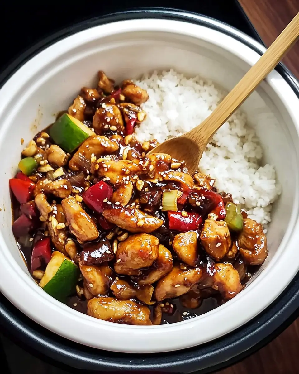 Skinny Slow Cooker Kung Pao Chicken