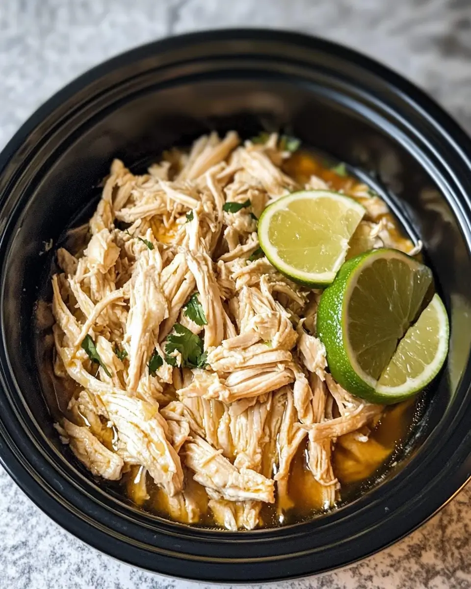Slow Cooker Honey Lime Shredded Chicken