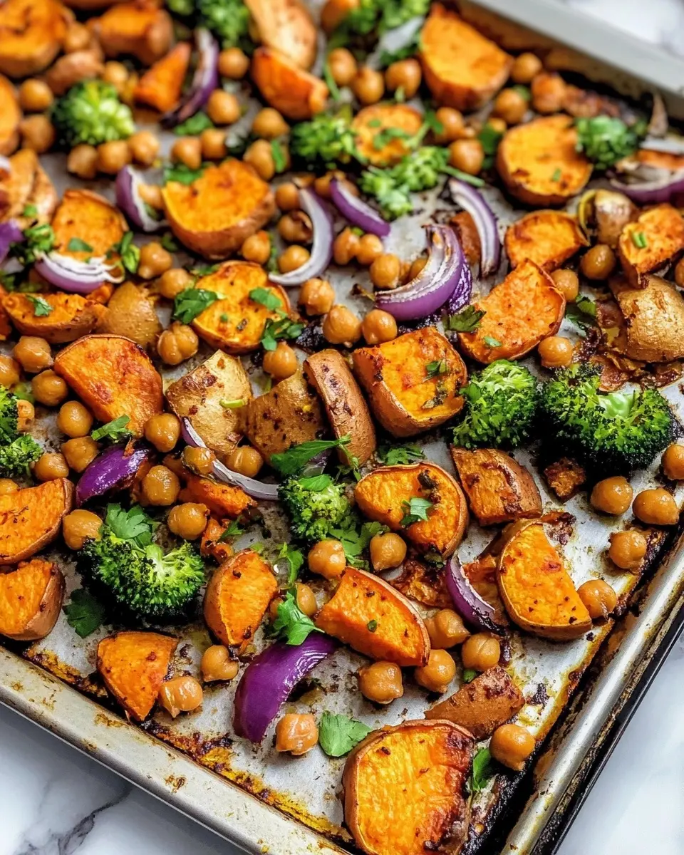 Smoky Sweet Potato and Chickpea Sheet Pan