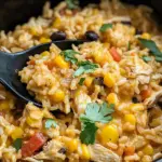 Southwest Crock Pot Chicken and Rice