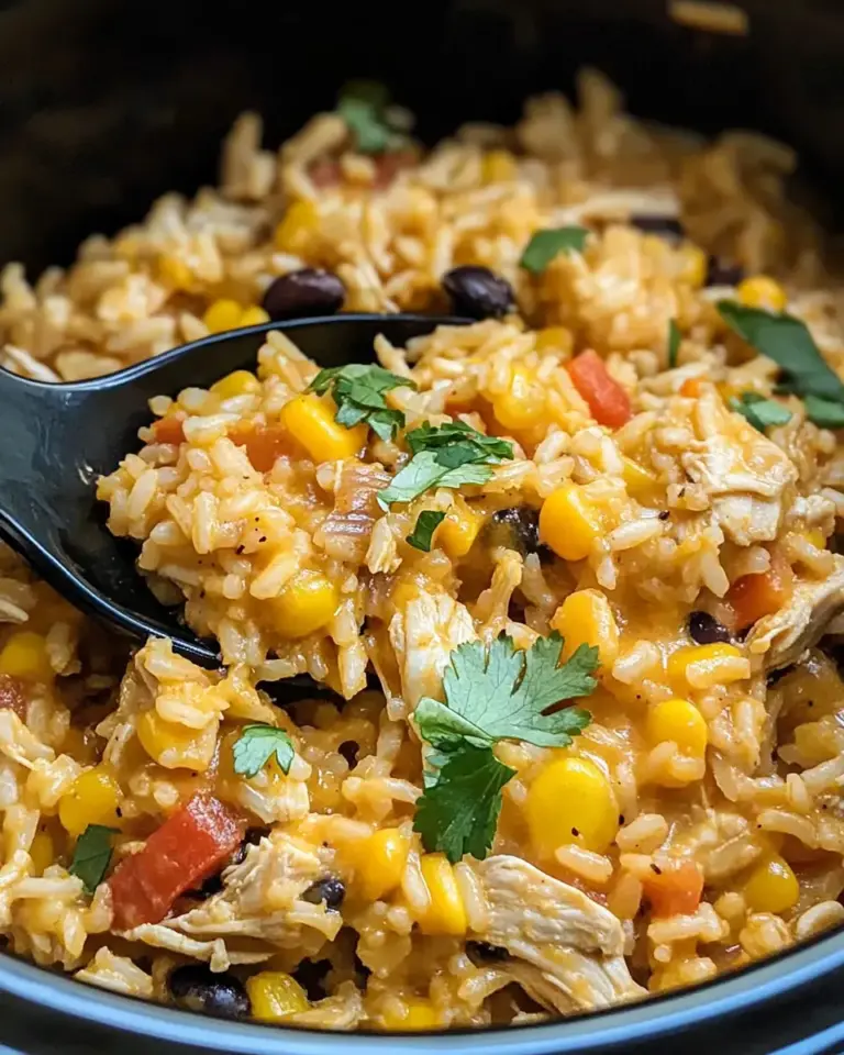 Southwest Crock Pot Chicken and Rice