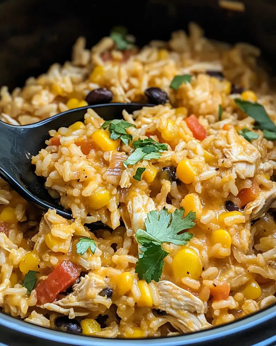 Southwest Crock Pot Chicken and Rice