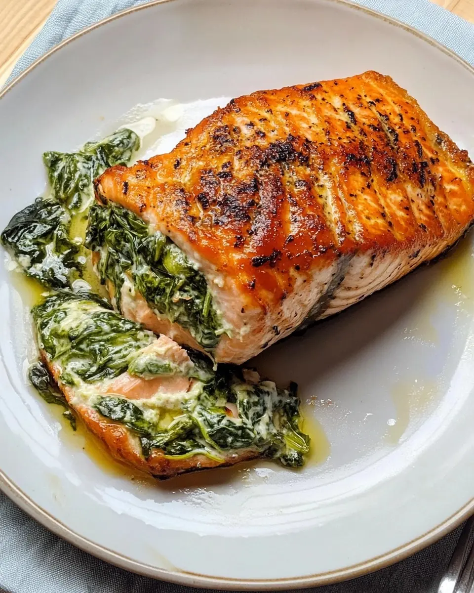 Spinach Stuffed Salmon