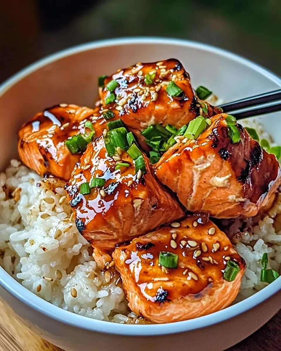 Sriracha Honey Salmon Bowls