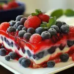 Summer Berry Jello Lasagna