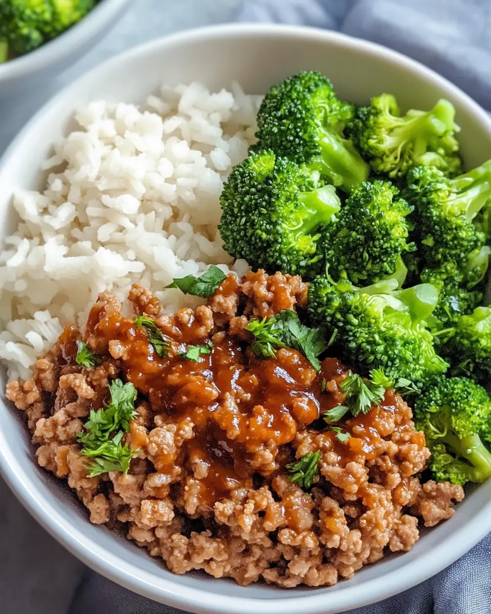 Sweet & Spicy Ground Turkey & Broccoli Bowls