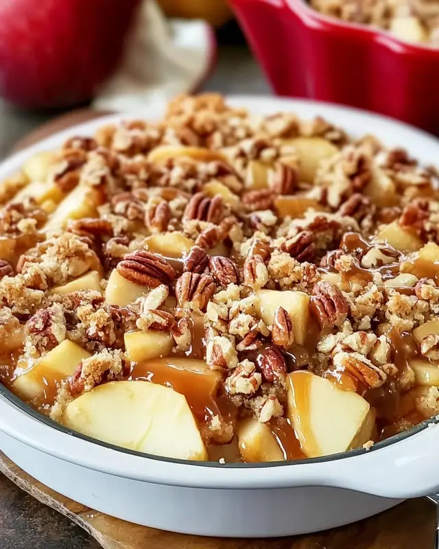 Tasty Caramel Apple Pecan Cobbler