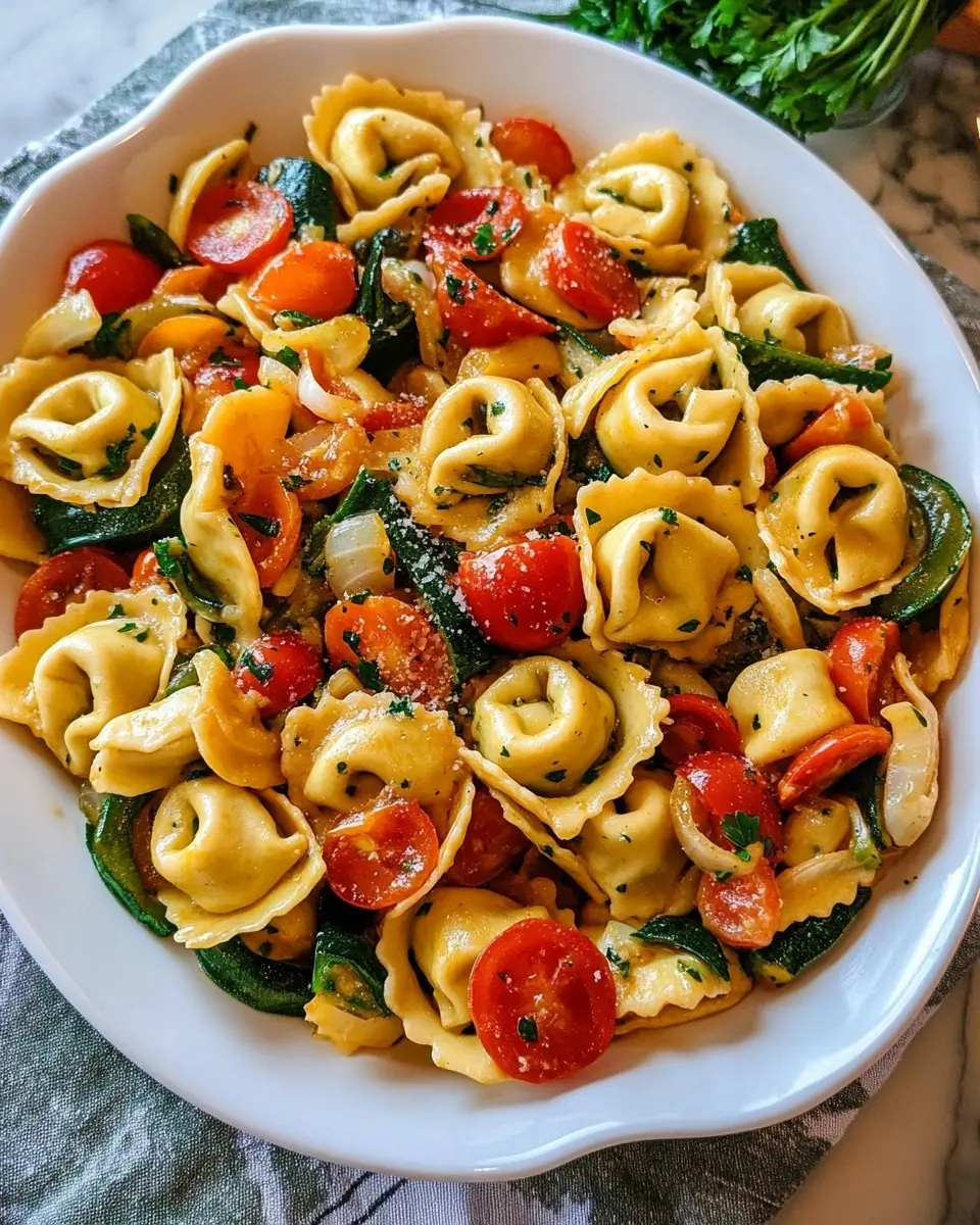 Tortellini with Sautéed Vegetables