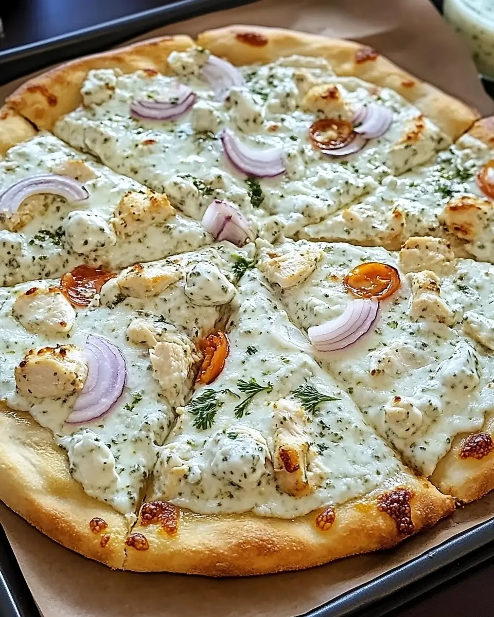Tzatziki Chicken Pizza