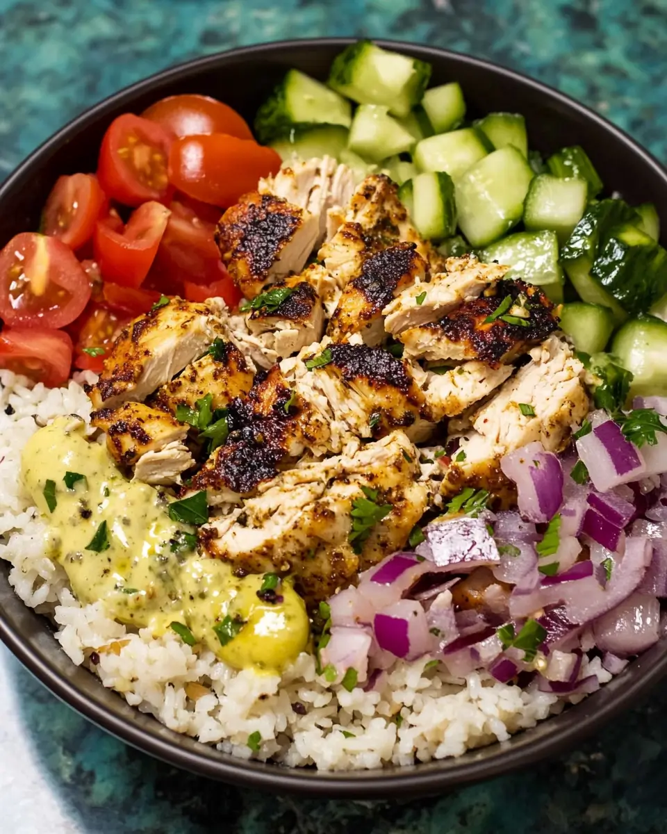20 Minute Greek Chicken Rice Bowl