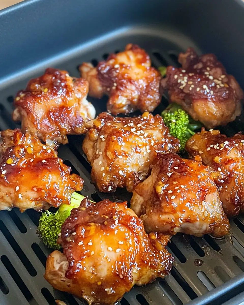 Air Fryer Korean Soy Garlic Chicken Thighs