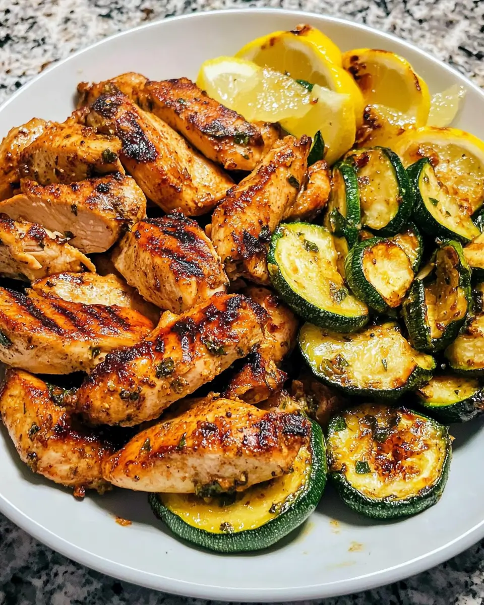 Asado Chicken and Sauteed Lemon Zucchini
