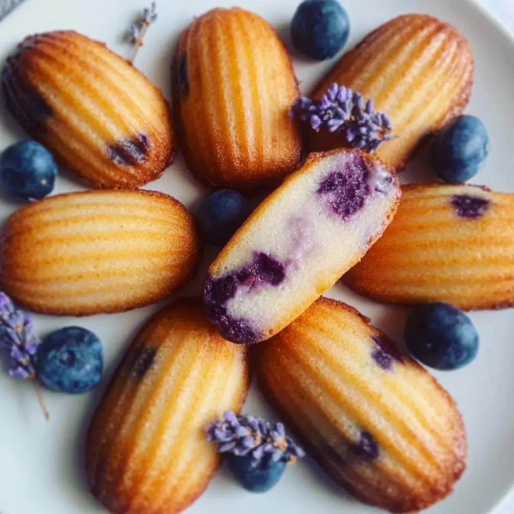 Best Blueberry Lavender Madeleines