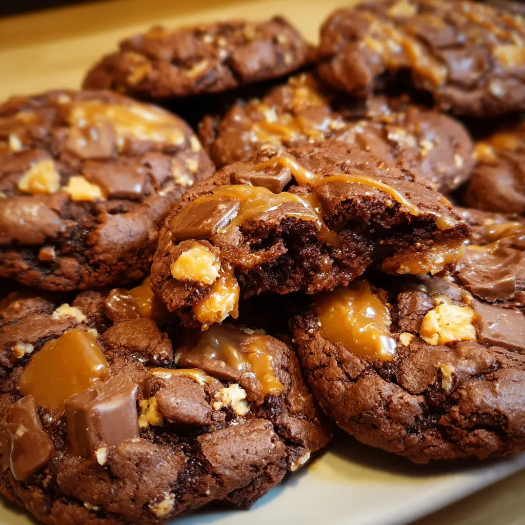 Caramel Toffee Brownie Mix Cookies