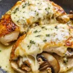 Cheesy Garlic Butter Mushroom Stuffed Chicken