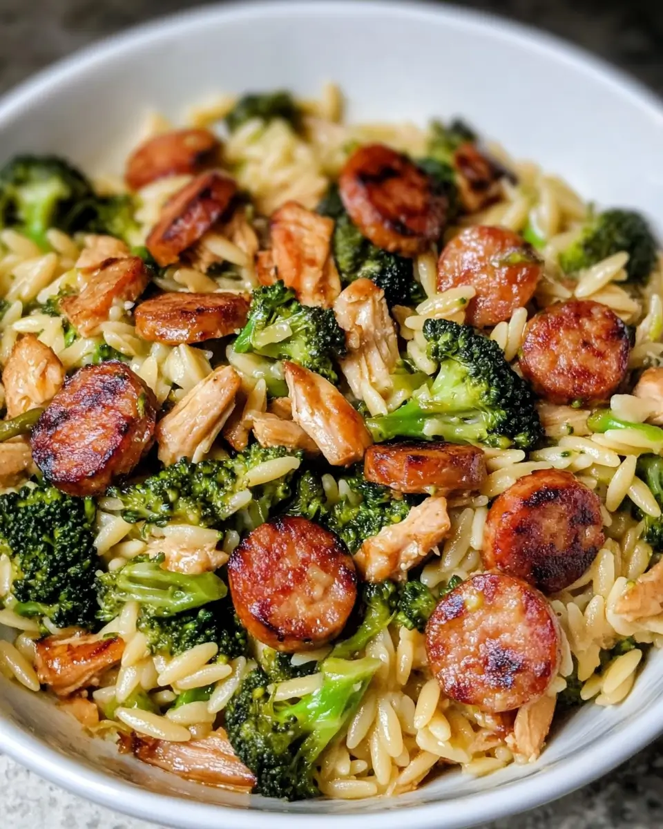 Chicken Sausage Broccoli Orzo